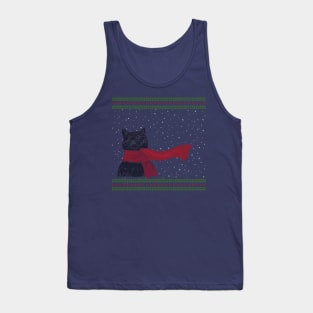 Knitted Kitty (black) Tank Top